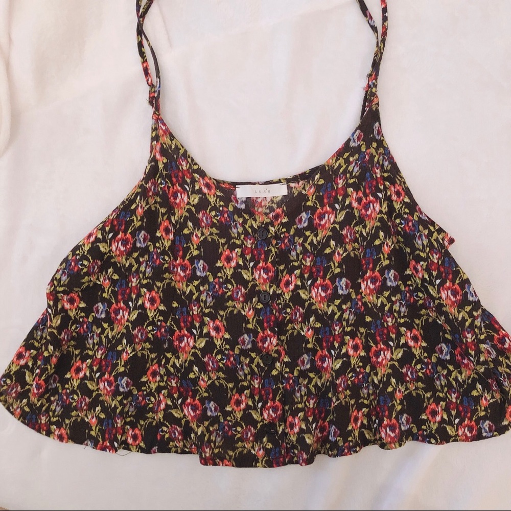 Floral Button Strap Camisole